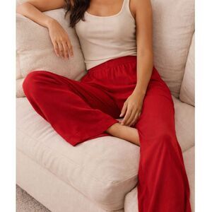 Everlane NWT Red Off-Duty Jogger Sweatpants L Cotton Athleisure Loungewear